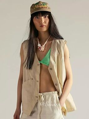 NEW Free People We The Free Valerie Linen Vest